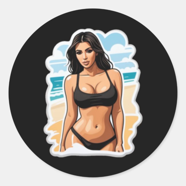 Adesivo Kim Kardashian Beach Sticker (Frente)