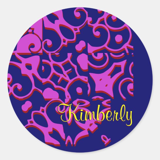 Adesivo Kimberly Designer Name Sticker - Personalizável (Frente)