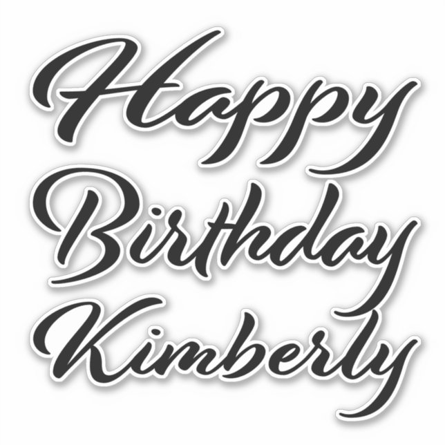 Adesivo Kimberly Name Vorname black Sticker Geburtstag (Frente)