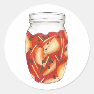 Adesivo Kimchi Fermentado Coubage Coreano da Comida