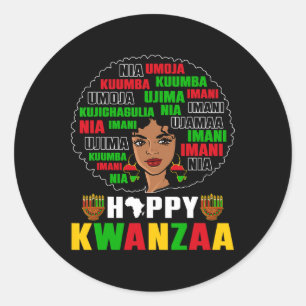 Adesivo Kinara Sete Princípios Afro-Americanos Kwanzaa A