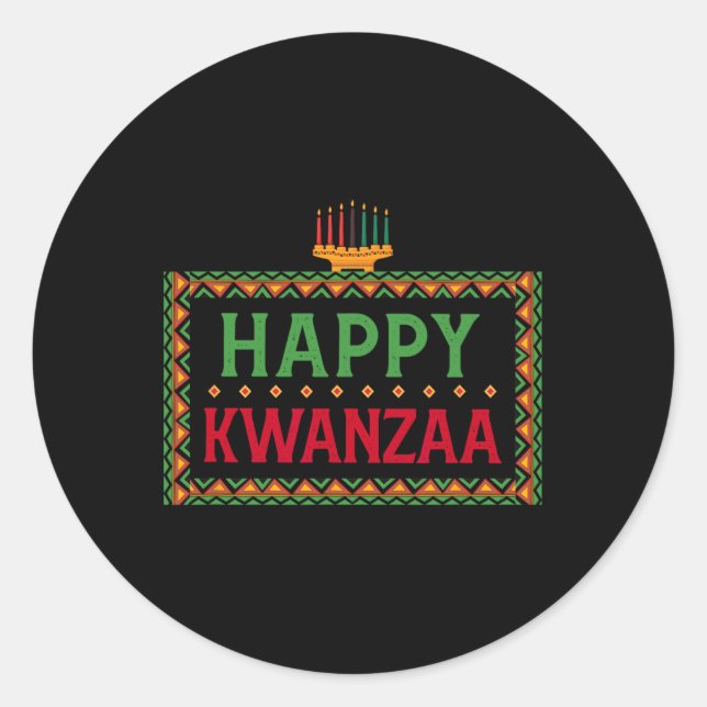 Adesivo Kinara Sete Velas Princípios De Kwanzaa Happy K (Frente)