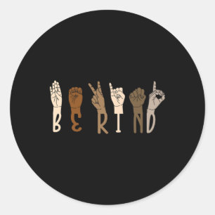 Adesivo Kind Sign Language Intérprete Melanin