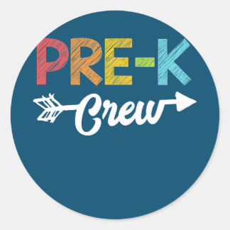 Adesivo Kinder Crew Pre K Professora Crianças De Volta Par