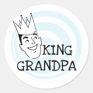 Adesivo King Grandpa T-shirts e presentes