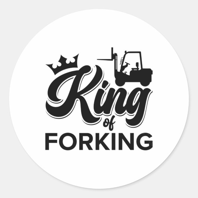Adesivo King Of Forking Forklift Operator Driver Worker (Frente)
