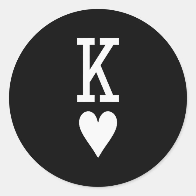 Adesivo King Of Hearts And Queen Of Hearts Couples Matchin (Frente)
