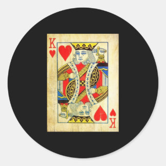 Adesivo King Of Hearts Card Deck Old