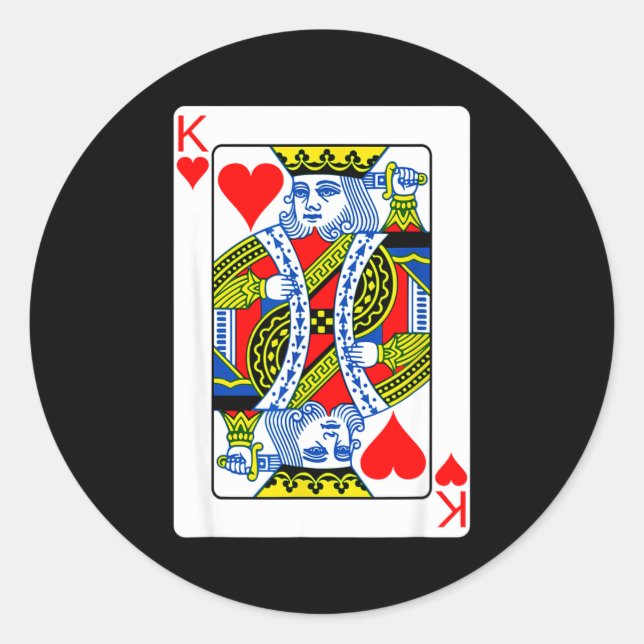 Adesivo King Of Hearts Playing Card Valentine Costume  (Frente)