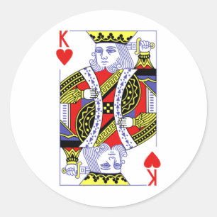 Adesivo King Of Hearts Royal Flush Costume Halloween Playi