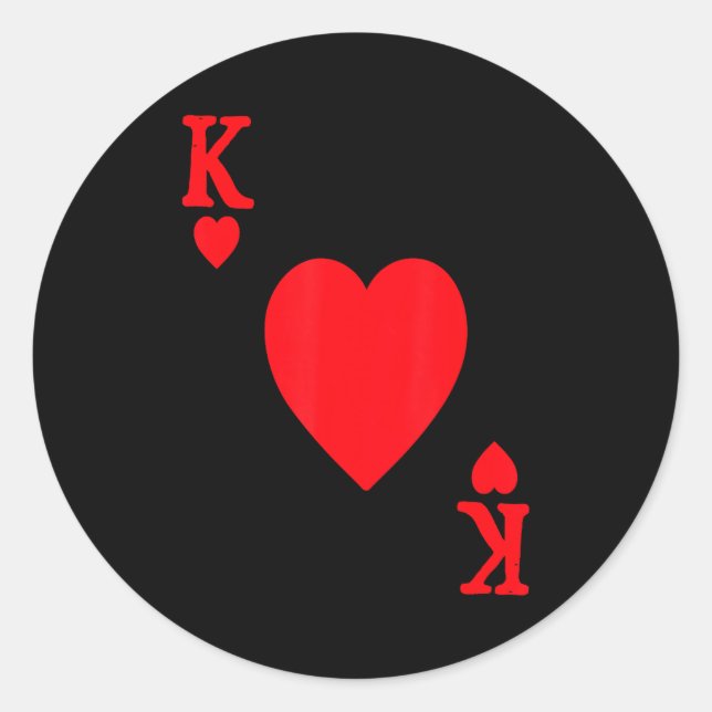 Adesivo King Of Hearts Valentine's Day Lover Royal Flush F (Frente)