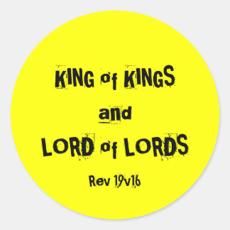 Adesivo KING of KINGS andLORD of LORDS, Rev. 19v16