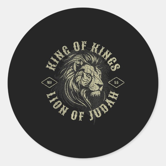 Adesivo King Of Kings Lion Of Judah Christian Faith Religi (Frente)
