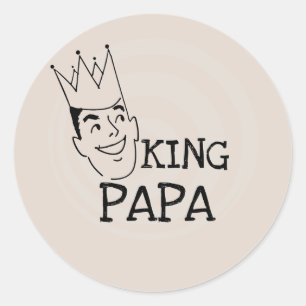 Adesivo King Papa T-shirts e presentes