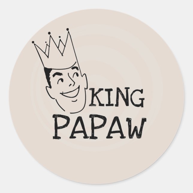 Adesivo King Papaw T-shirts e presentes (Frente)