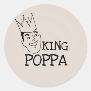 Adesivo King Poppa T-shirts e presentes