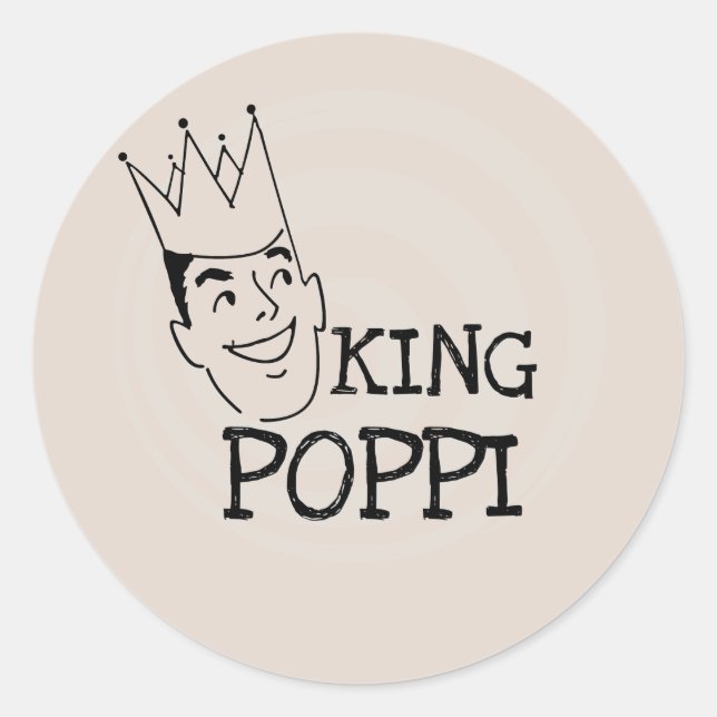 Adesivo King Poppi T-shirts e presentes (Frente)
