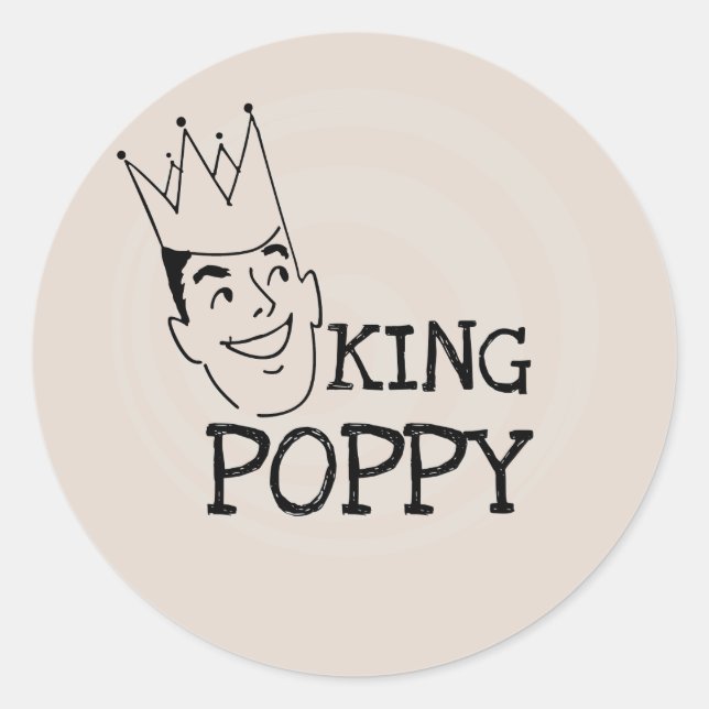 Adesivo King Poppy T-shirts e Gifts (Frente)