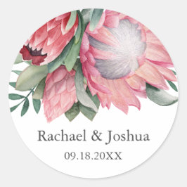 Adesivo King Protea Personalizada Envelope Botânico Selo