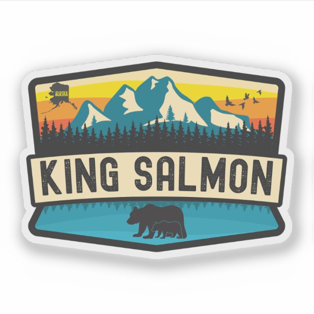 Adesivo King Salmon, Alasca (Frente)