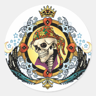 Adesivo King Skull Pirate with Hearts by Al Rio