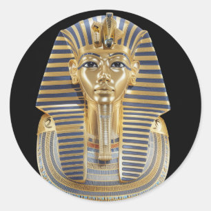 Adesivo King Tutankhamun Round Glossy Stickers