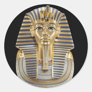 Adesivo King Tutankhamun Round Glossy Stickers