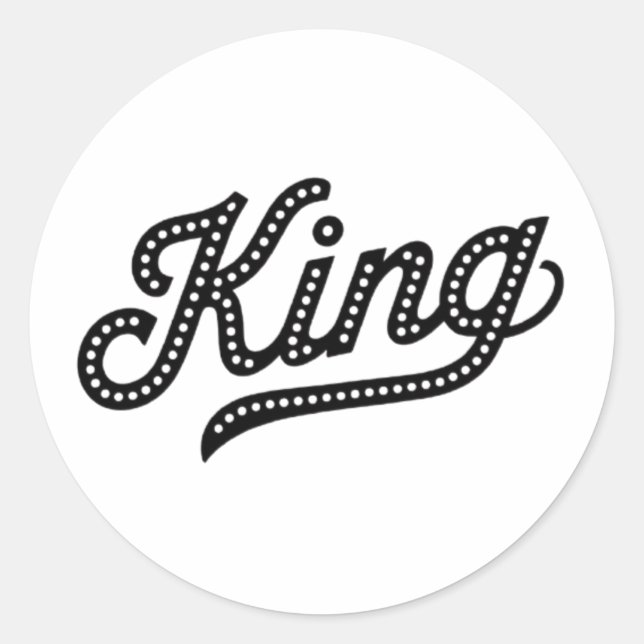 Adesivo King Typography elegant Design (Frente)