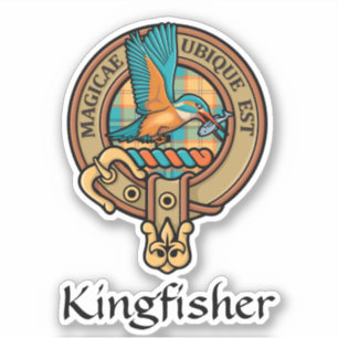 Adesivo Kingfisher Crest sobre Tartan Sticker