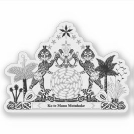Adesivo Kīngitanga casaco da crista de armas, Maori, Nova 