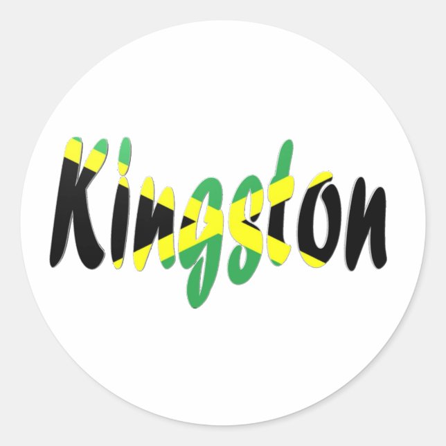 Adesivo Kingston, Jamaica (Frente)