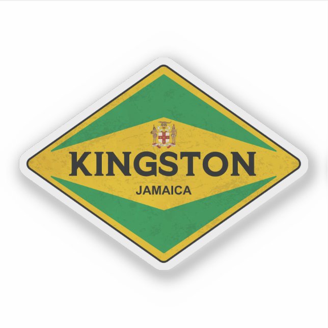Adesivo Kingston Jamaica Vintage (Frente)
