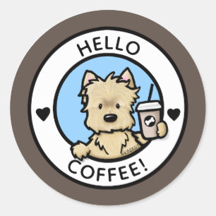 Adesivo KiniArt Cairn Terrier Coffee Stickers