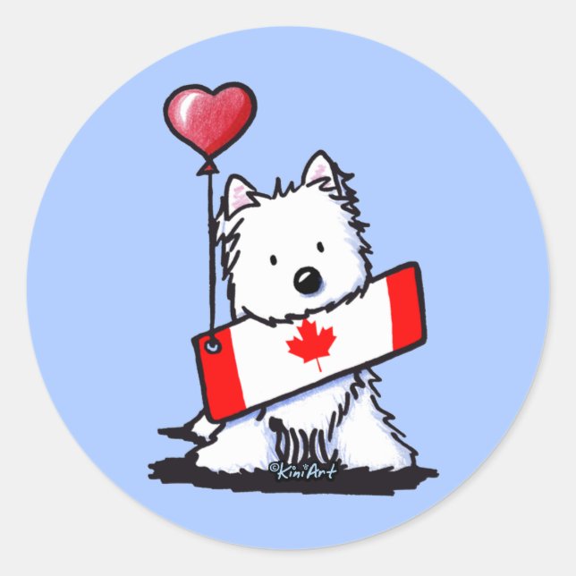 Adesivo KiniArt Canadense Westie (Frente)