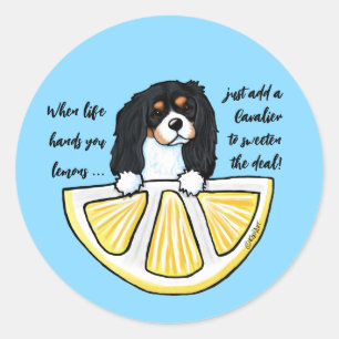 Adesivo KiniArt Cavalier Life Lemons Classic Round Sticker