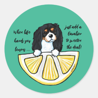 Adesivo KiniArt Cavalier Life Lemons Classic Round Sticker