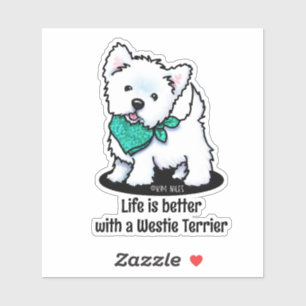 Adesivo KiniArt Cutieface Westie Sticker