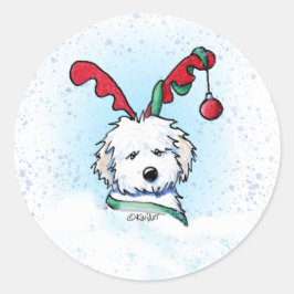 Adesivo KiniArt Havanese Reindeer Christmas