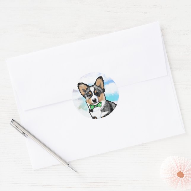 Adesivo KiniArt Merle Corgi (Envelope)