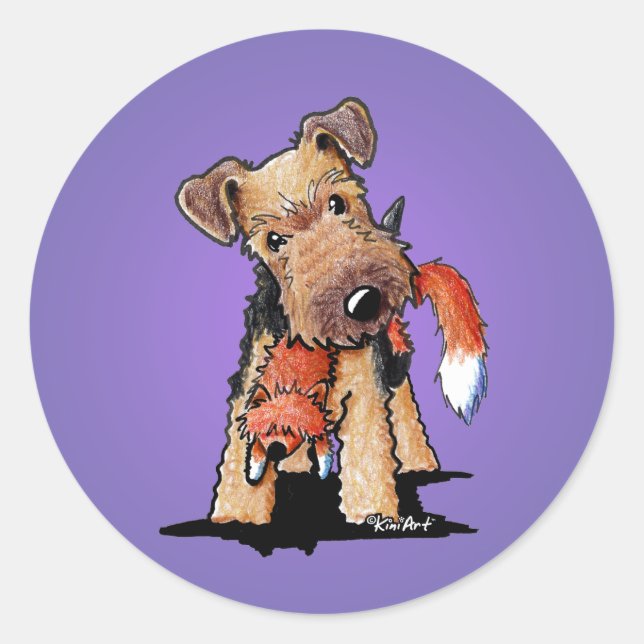 Adesivo KiniArt Welsh Terrier Round Sticker (Frente)