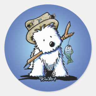 Adesivo KiniArt Westie Fisher Stickers