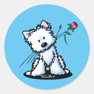 Adesivo KiniArt Westie Terrier Classic Round Sticker