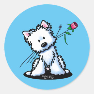 Adesivo KiniArt Westie Terrier Classic Round Sticker