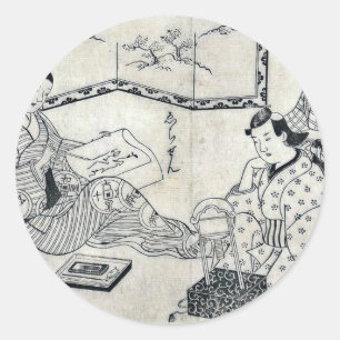 Adesivo Kinko e Echizen pelo omori, Yoshikiyo Ukiyoe