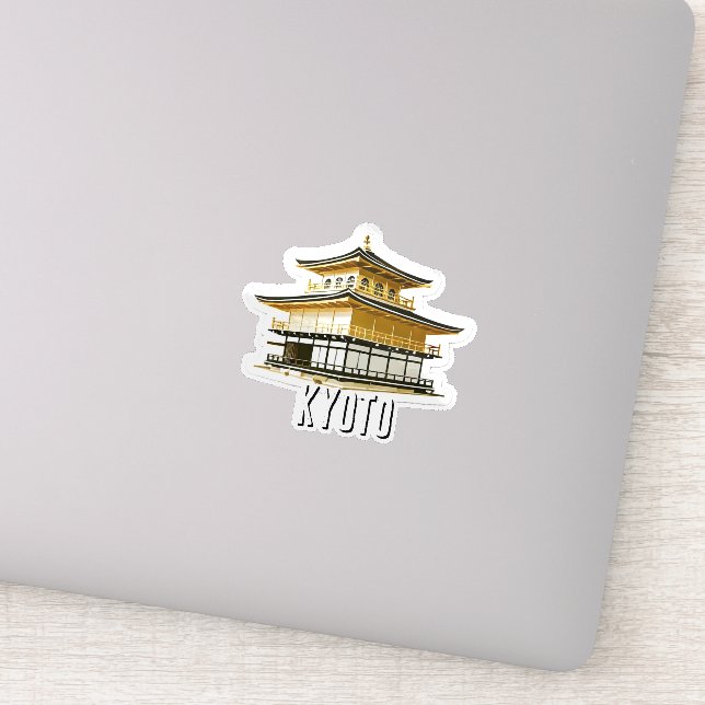 Adesivo Kioto - Japão - Ouro Kinkatsuji - Pavilhão (Detalhe)