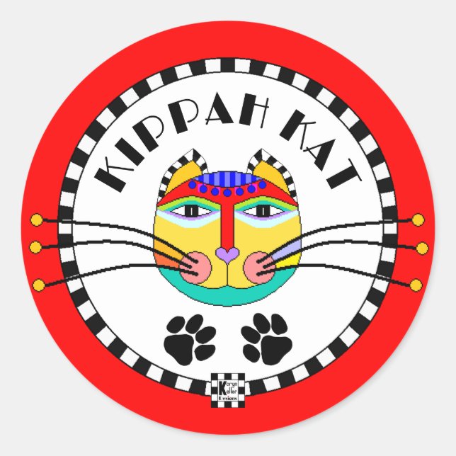 Adesivo Kippah Kat (Frente)