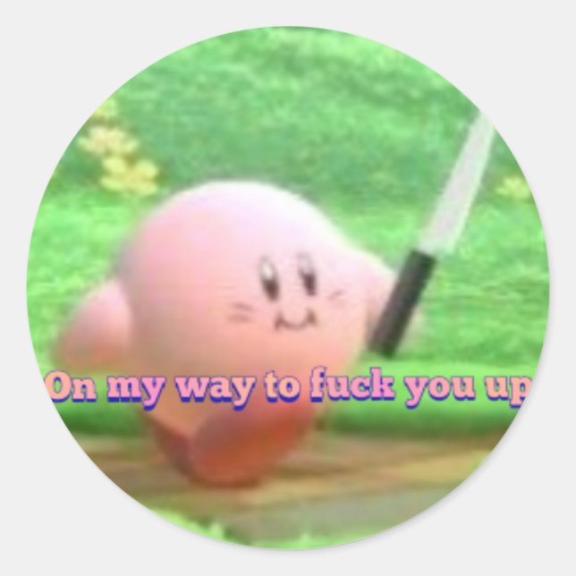 Adesivo Kirby - sticker (Frente)