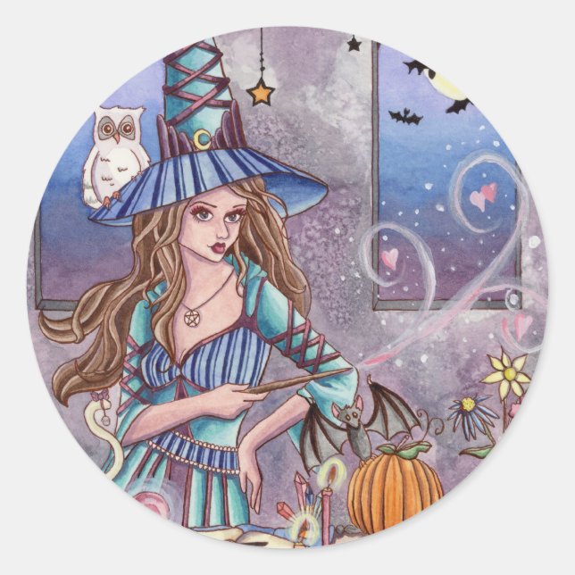 Adesivo Kirra - Witch and Owl Sticker (Frente)