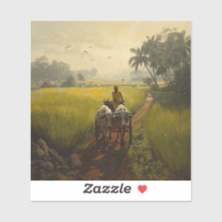 Adesivo Kisan Farming Life Painting Images