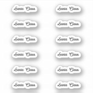 Adesivo Kiss-Cut Papai Noel Signature Amora 2 Negrito